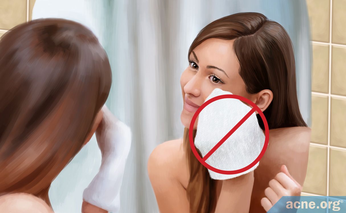 Why You Shouldn't Use a Washcloth to Wash Your Face - Acne.org